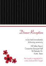 Black White and Pink Cherry Blossom  Wedding Enclosure Card