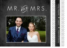 Vintage Chalkboard Photo Wedding  Thank You