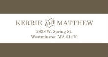 Olive and White Intricate Frame  Address Label