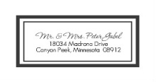 Classy Black and White  Address Label