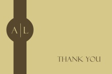 Olive Stripe  Thank You Card