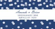 Blue Snowflake  Address Label