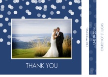 Blue Snowflake  Thank You Card