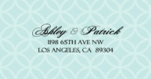 Turquoise Monogram  Address Labels
