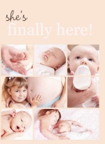 Peach Multiphoto Sibling Announcement