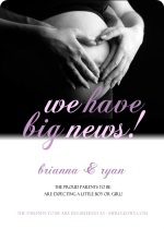 Baby Belly Pregnancy Announcement Card