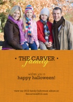 Harvest Family Photo Halloween Card