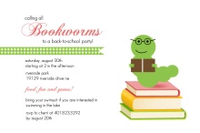 Bookworms Back to School Party Invitation