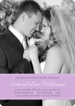 Purple Ribbon Wedding Anniversary Invite 