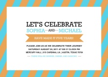 Youthful Anniversary Celebration  Anniversary Party Invitation