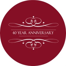 Elegant Ruby 40th Wedding Anniversary Invitation