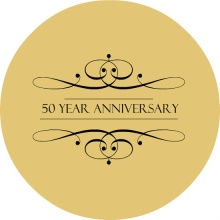 Elegant Gold 50th Wedding Anniversary Invitation