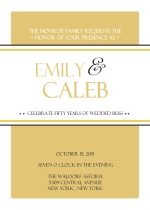 Classic Golden  Anniversary Invitation
