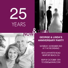 25th Ruby Modern Squares Anniversary Invite