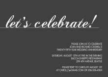 Let's Celebrate 25th Wedding Anniversary