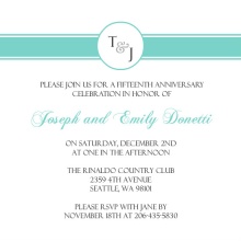 Sweet Monogram  Anniversary Party Invitation