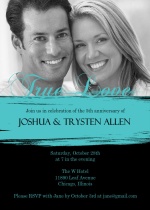 Black and Teal Painted Wedding Anniversary