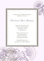 Elegant Lavender  Floral Anniversary Invite