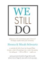 Modern Text Anniversary Party Invite