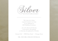 Silver 25th Anniversary Party Invitation