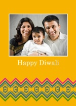 Festive Pattern Photo Diwali Card