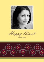Ornate Patterned Photo Diwali Card