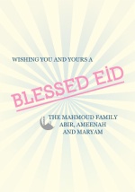 Bright and Cheery Blessed Eid Card