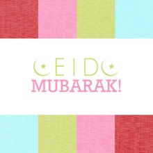 Colorful Square Pattern Eid Card