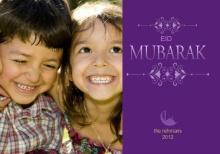 Purple Happy Eid Card