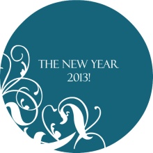 Floral Teal New Years Party Invitation