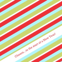 Colorful Stripes New Years Party Invitation