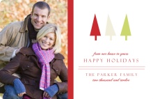 Whimsical Trees Holiday Photo Card