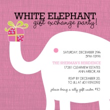 White Elephant Holiday Party Invitation