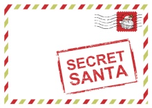 Top Secret Santa Red Holiday Party Invitation
