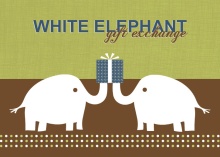 White Elephant Gift Exchange Holiday Party Invitation