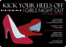 Red Heels Girls Night New Years Invite