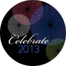 Firework Bursts New Years Party Invite