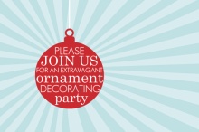 Blue and Red Festive Holiday Party Invitation