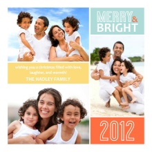 Colorful Photo Collage Christmas Card 