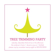 Bright Tree Trimming Holiday Party Invitation