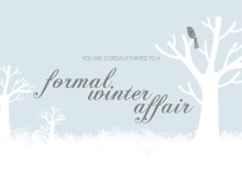 Blue Winter Affair Holiday Party Invitation