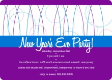 Purple and Blue New Years Invite