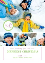 Merry Christmas Photo Collage  Greeting Card