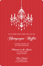 Elegant Red New Years Party Invitation
