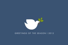 Simple Elegant Dove  Holiday Card