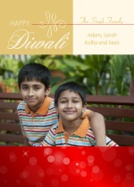 Sparkling Red Diwali Greeting Card