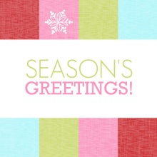 Colorful Holiday Cheer Season's Greetings Holiday Card