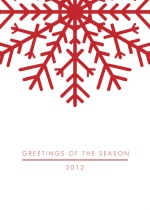 Red Snowflake Holiday Card