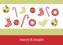 Stockings and Candy Canes Holiday Card