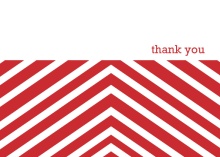 Red Chevrons  Thank You Cards